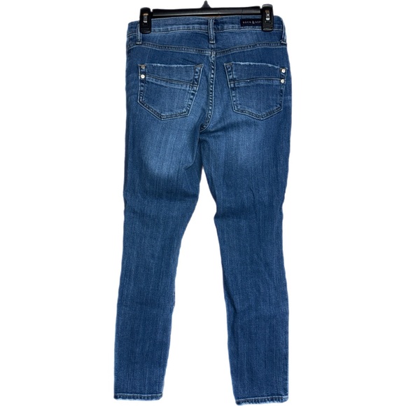 Rock & Republic Distressed Skinny Jeans – Star Embroidery - Medium Wash - Size 2 - Picture 2 of 7